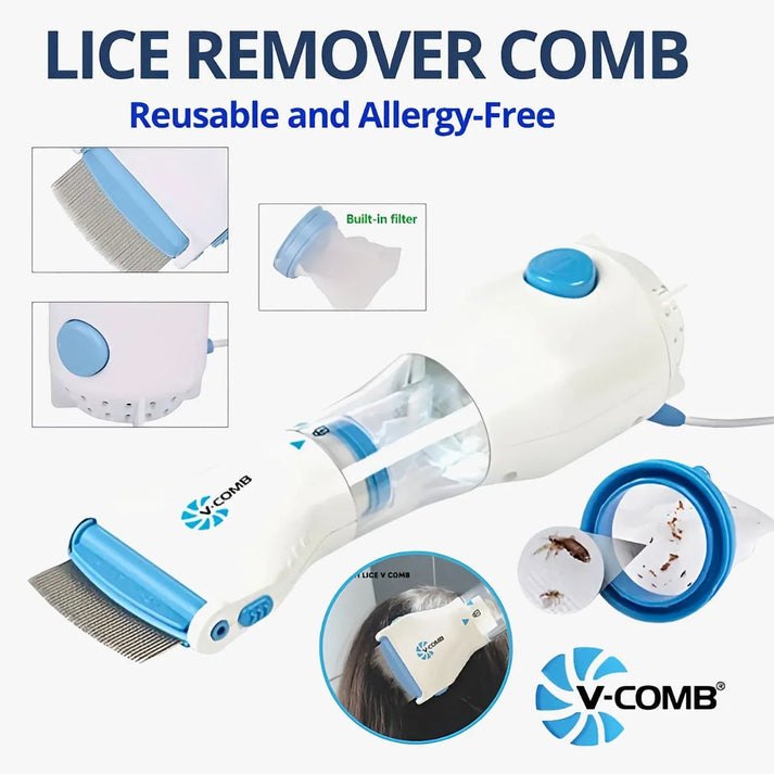 Anti Lice Metal Comb with 4 Filters