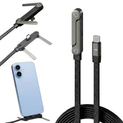 240W 2-in-1 Data Cable With Stand | 1.5 Meter C to C USB Data Cable