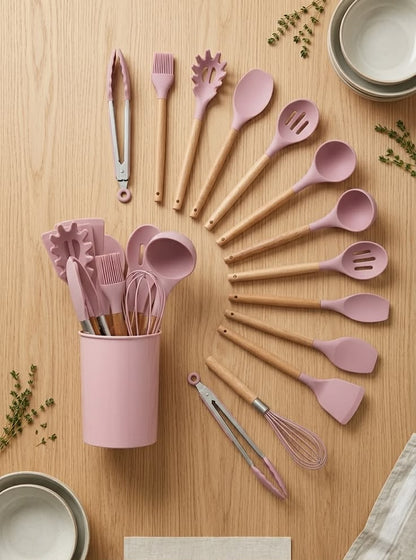 12-Piece Silicone Kitchen Utensils Set
