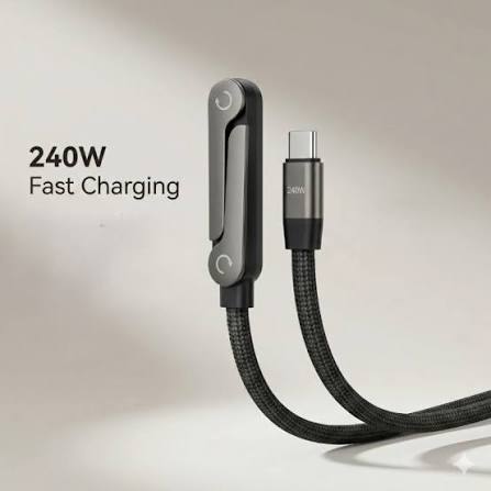 240W 2-in-1 Data Cable With Stand | 1.5 Meter C to C USB Data Cable
